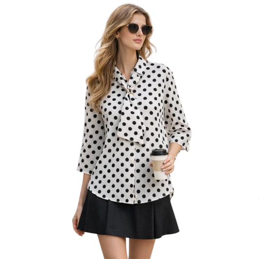Cămașă Damă cu Buline – Elegantă & Chic