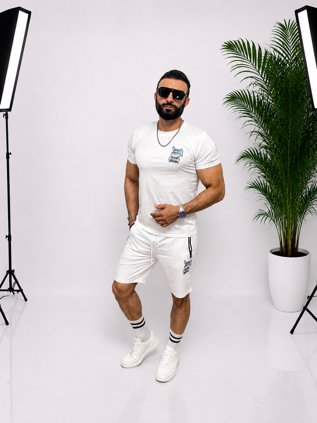 Set Premium ICON Rabbit pentru Bărbați – Alb