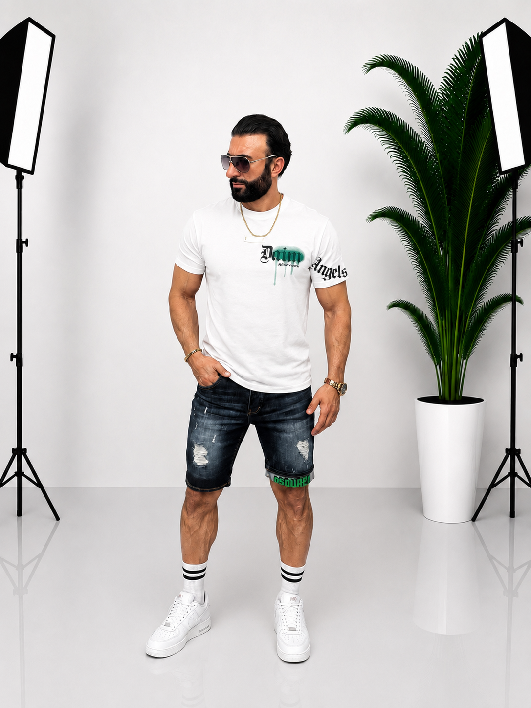 Tricou Premium pentru Bărbați – Design Urban cu Imprimeu Statement