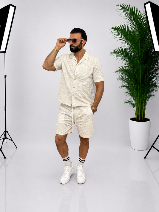 Set Premium din In pentru Bărbați – Eleganță Naturală și Confort de Vară