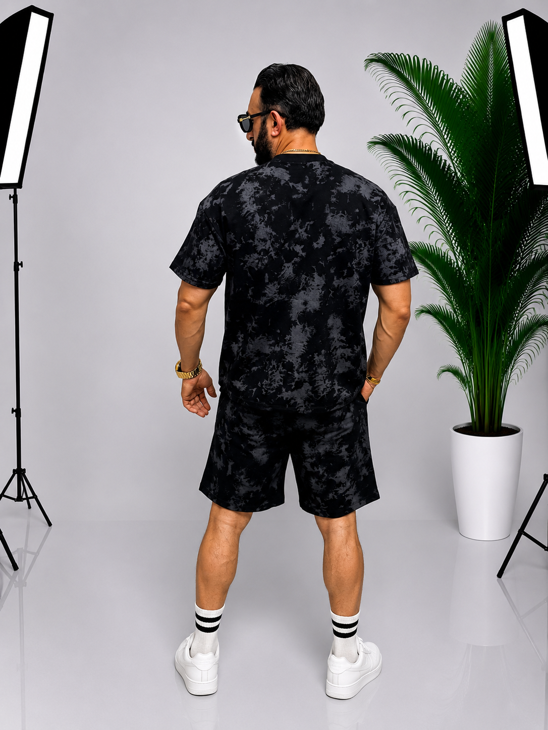Set Premium Oversize Urban Graphic pentru Bărbați – Negru