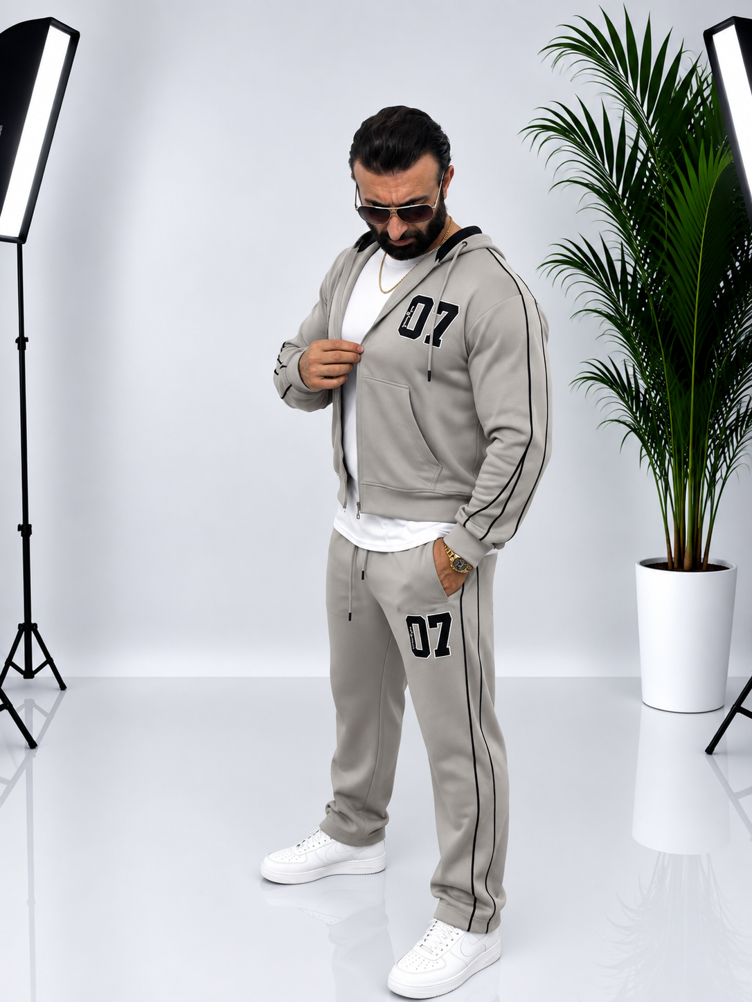 SET BĂRBĂTESC DE TRAINING DIN BUMBAC 80% – CONFORT ȘI STIL SPORT-CASUAL