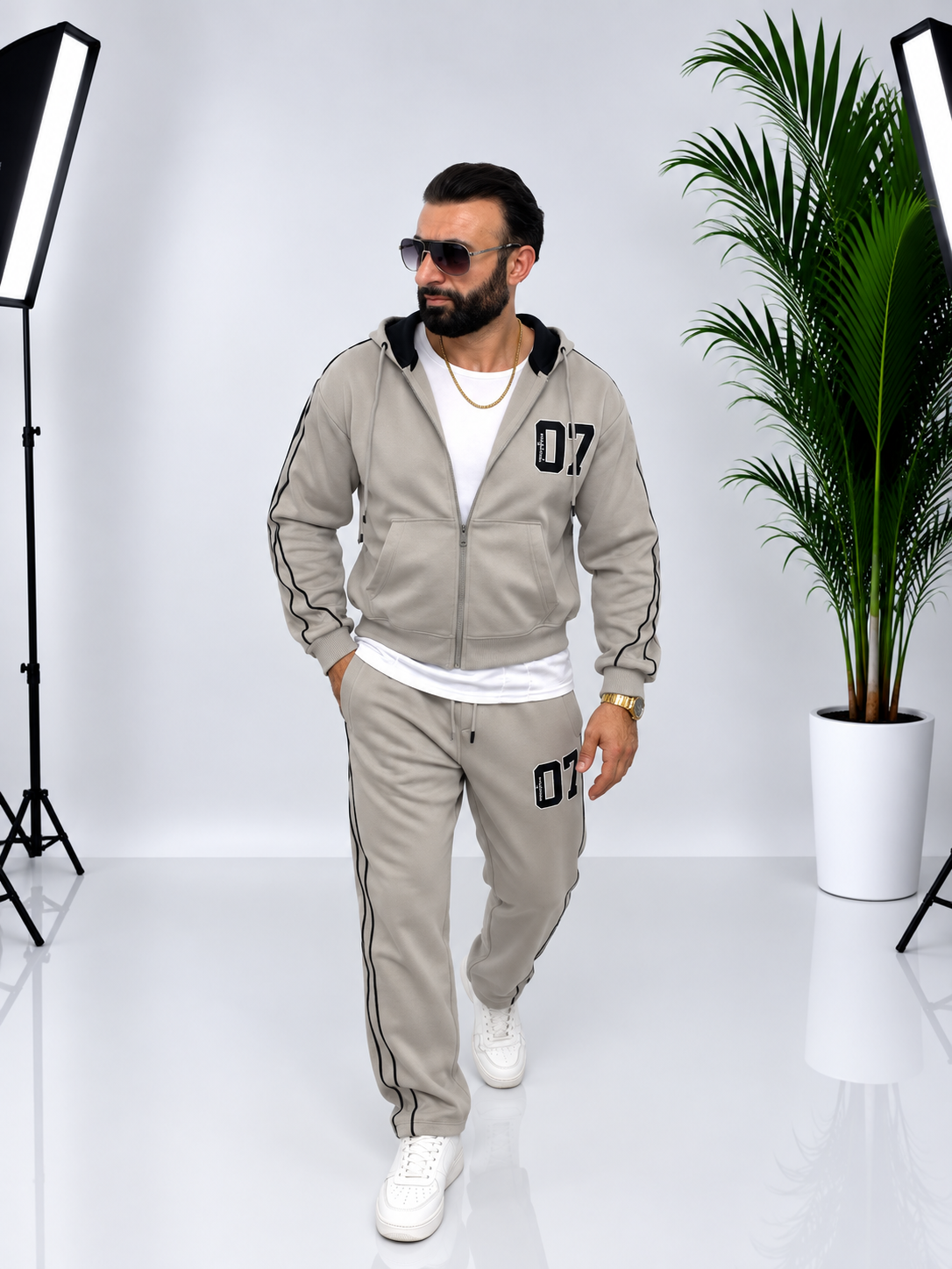 SET BĂRBĂTESC DE TRAINING DIN BUMBAC 80% – CONFORT ȘI STIL SPORT-CASUAL