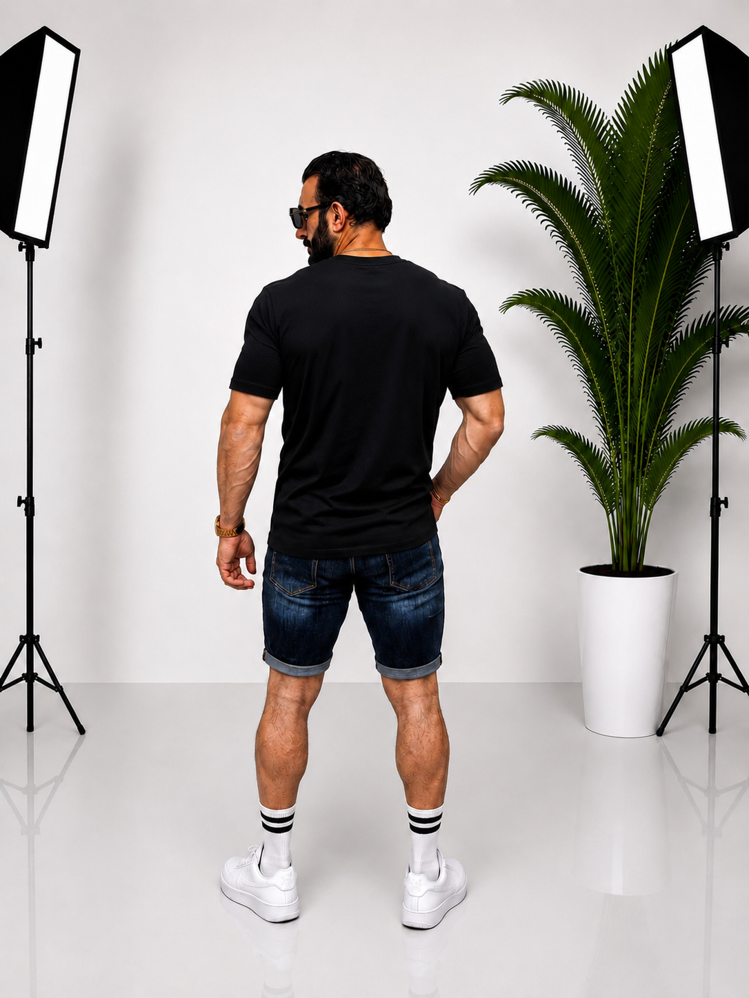 Tricou bărbătesc cu simbol grafic în față și design simplu pe spate