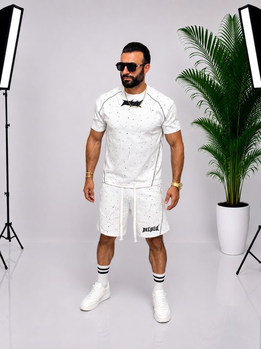 Set Oversize Premium DEVULL pentru Bărbați – Alb