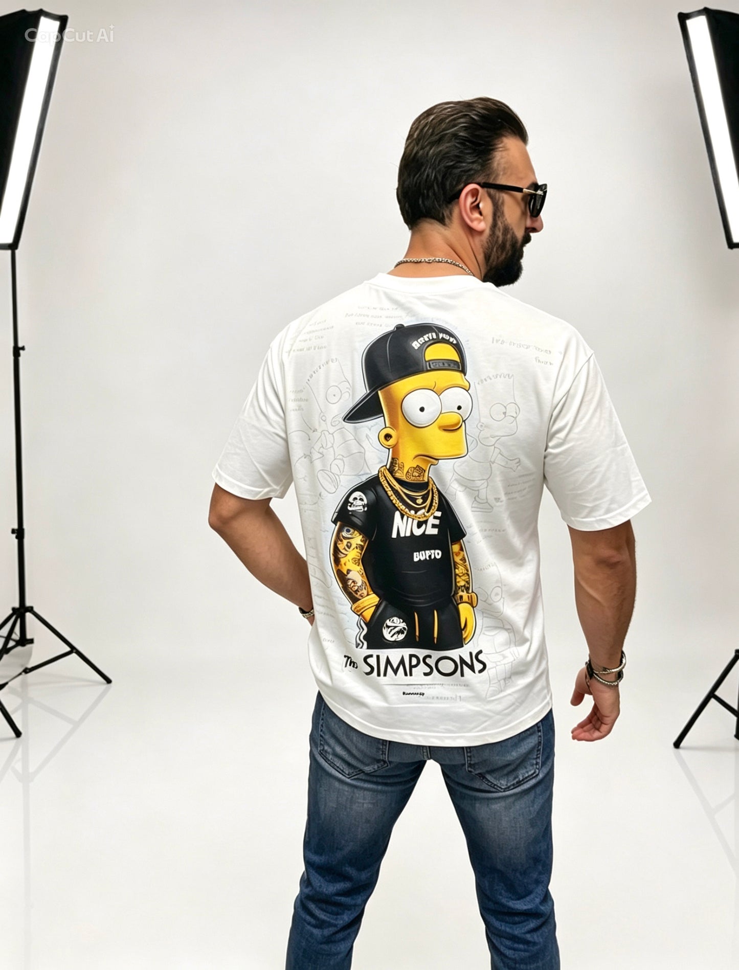 Tricou The Simpsons® Premium din 100% Bumbac – Alb
