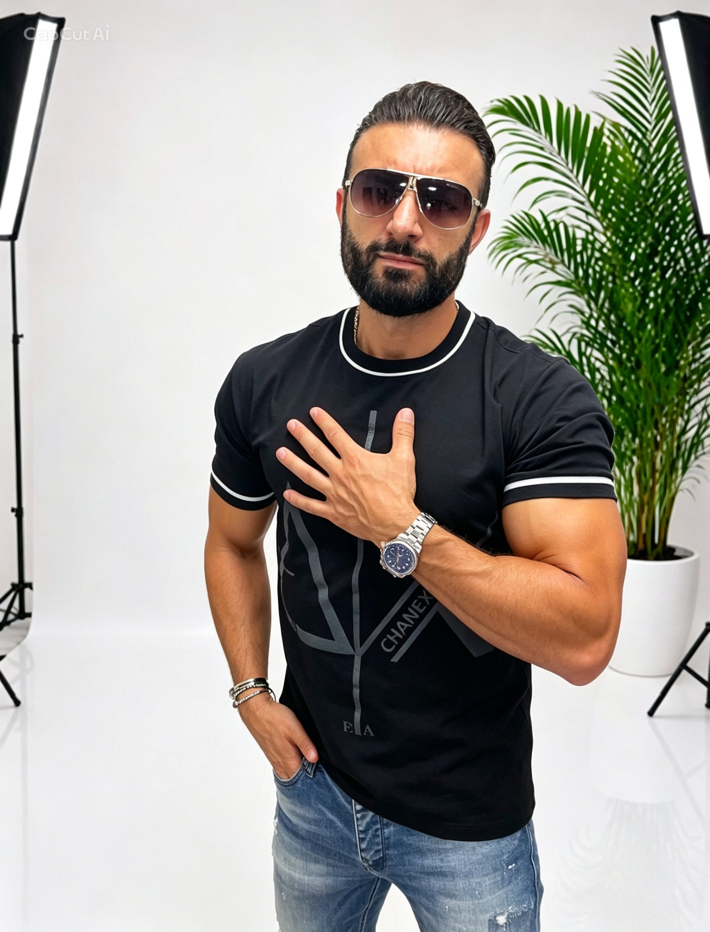 Tricou Premium OVERSIZE A|X Style pentru Bărbați – Negru