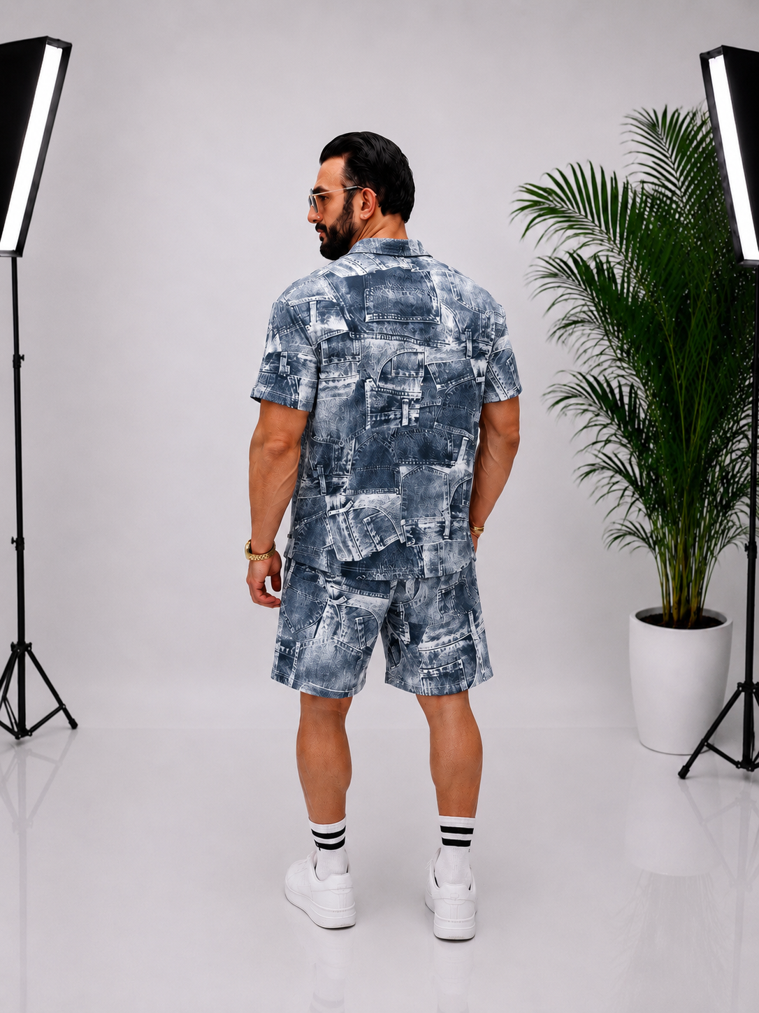 Set Bărbați Premium – Cămașă și Pantaloni Scurți