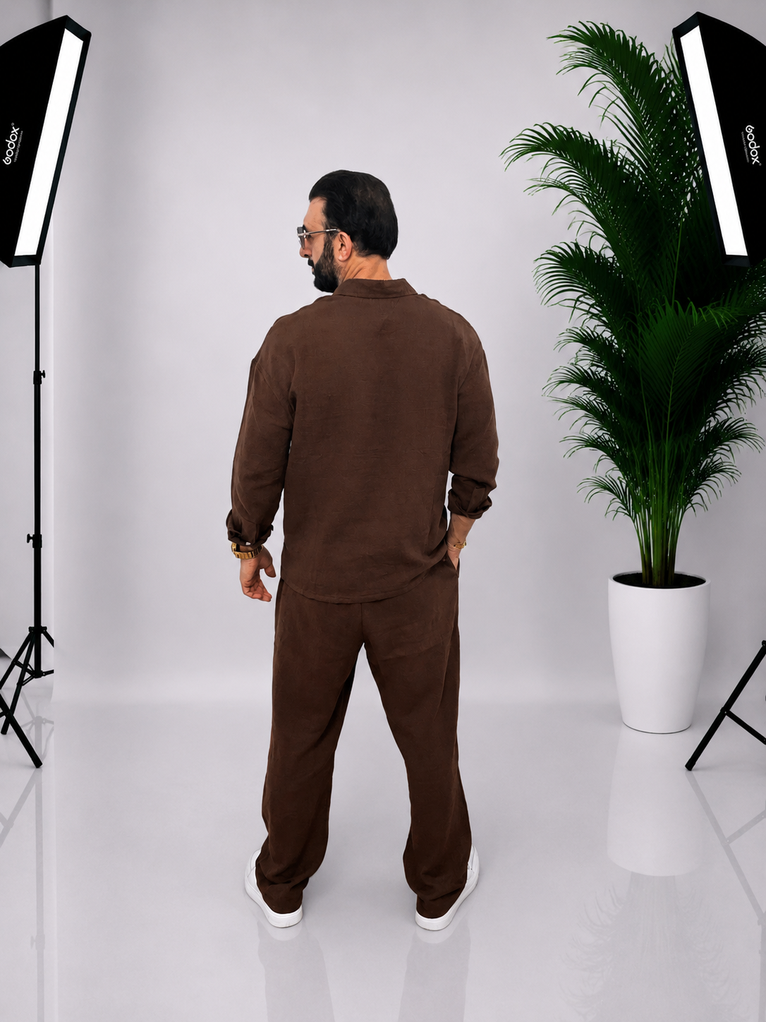 🤎 Set bărbătesc Oversize – Maro